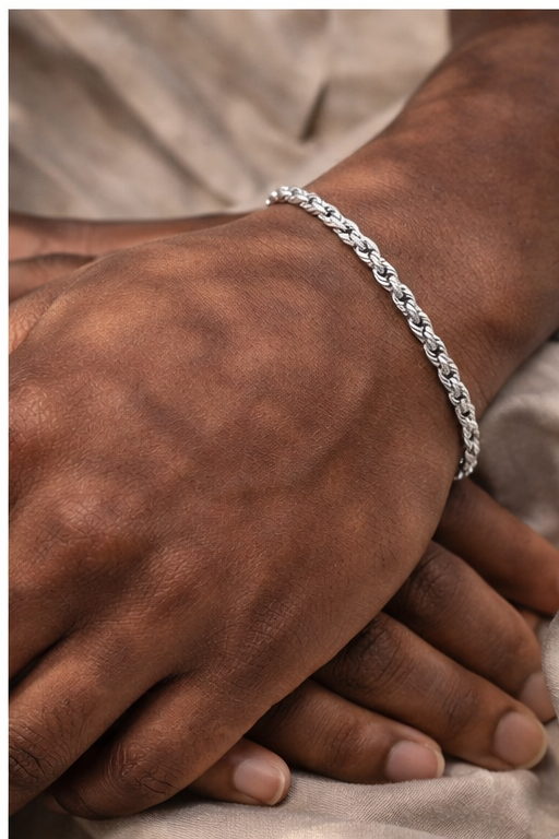 Silver 5MM Rope Bracelet