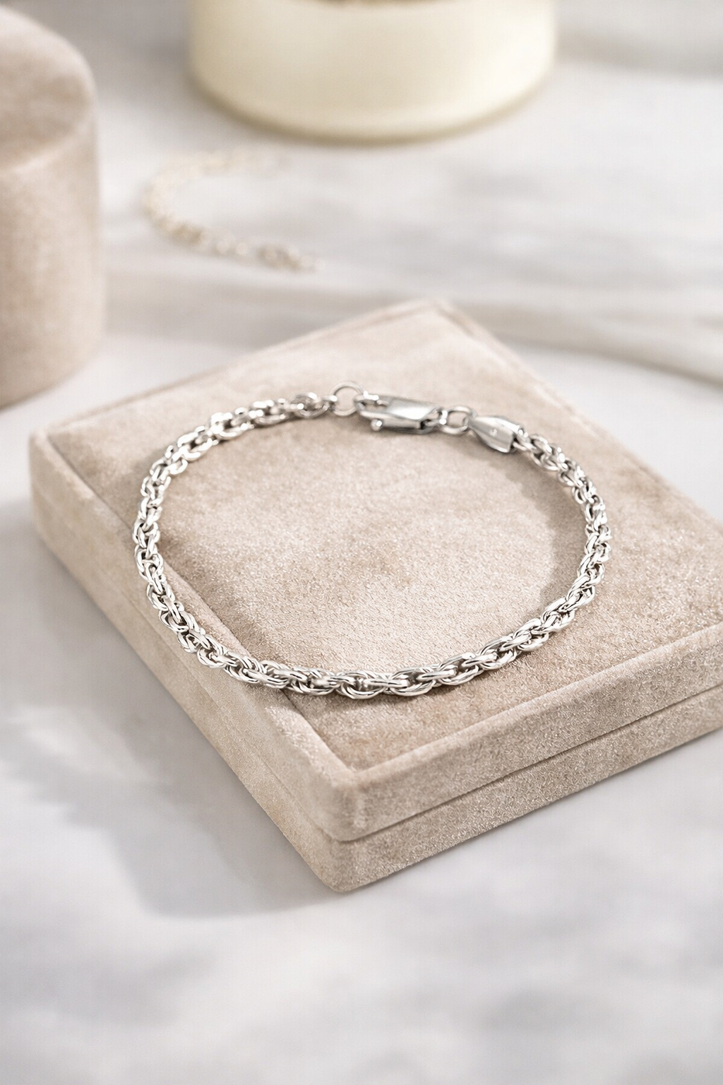 Silver 3MM Rope Bracelet