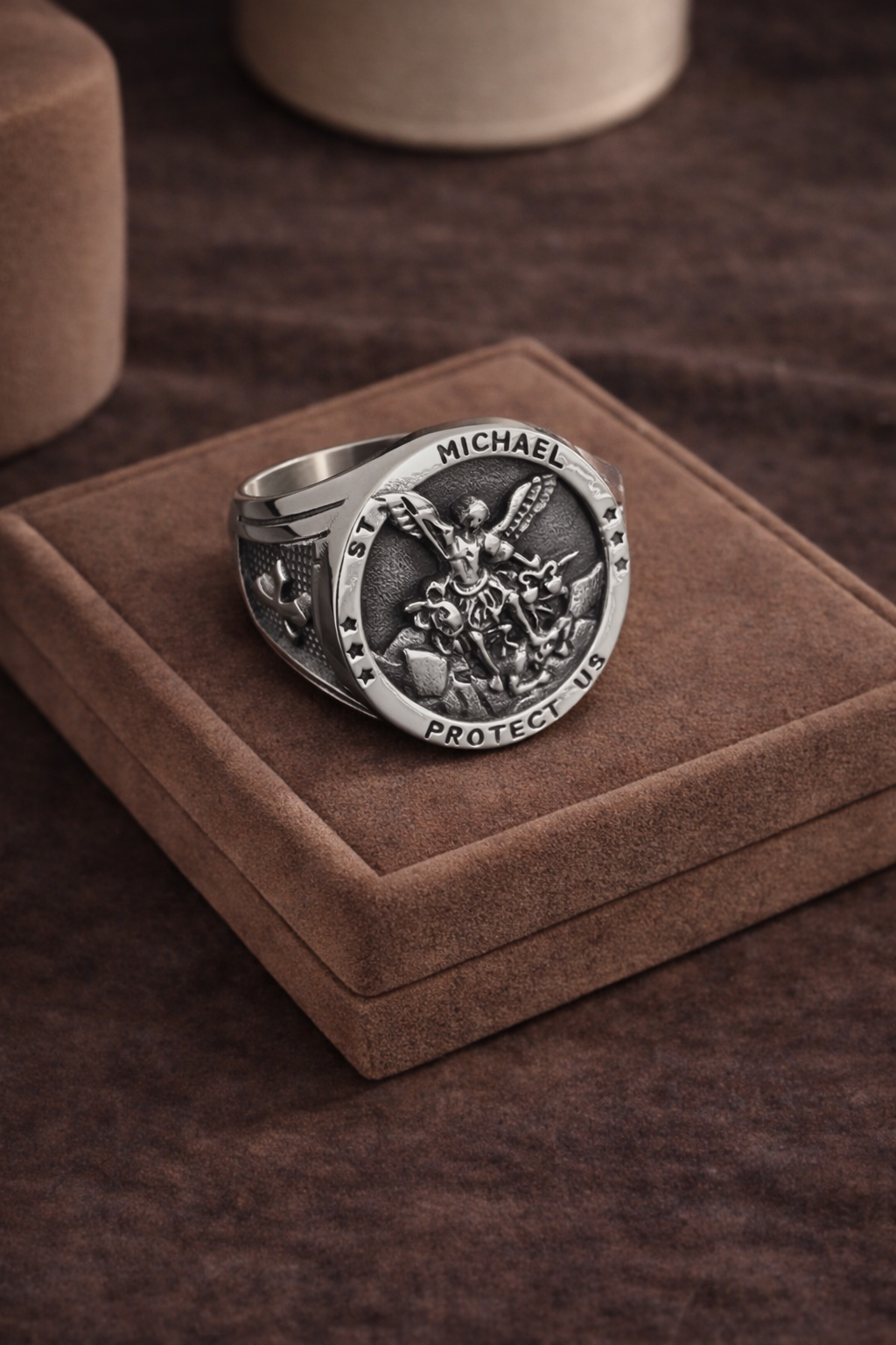 Silver Archangel Michael Ring
